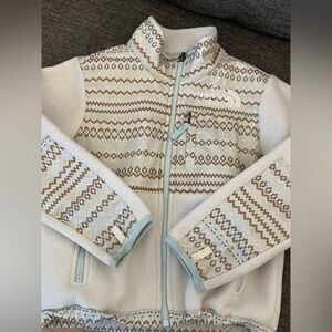 The North Face Kids Geometric Puffer - White and Brown